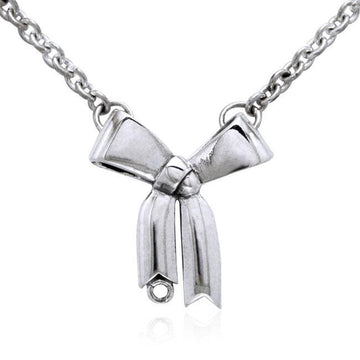 Small Tied Ribbon Necklace TNC338 - Jewelry